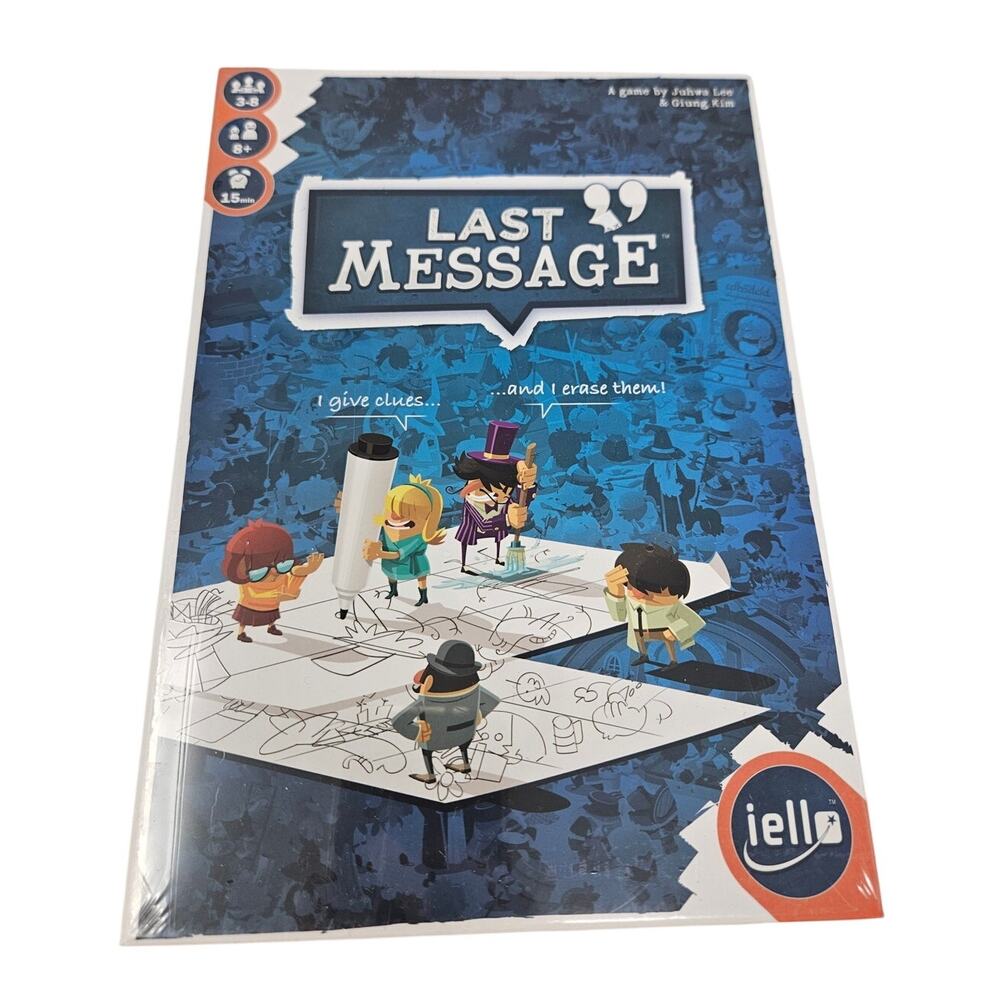 NEW Sealed Last Message Board Game 3-8 Player Drawing Deduction Ages 8+